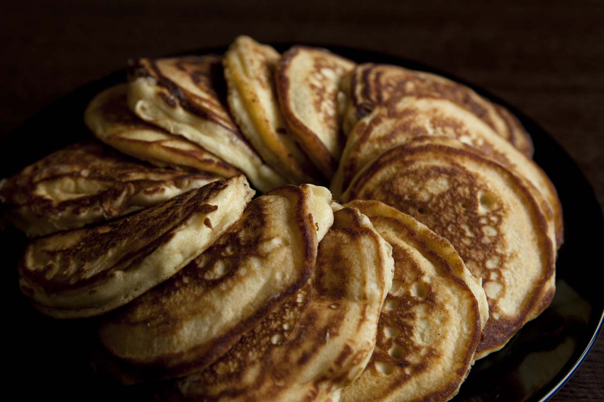 Buttermilchpancakes mit Mangokompott