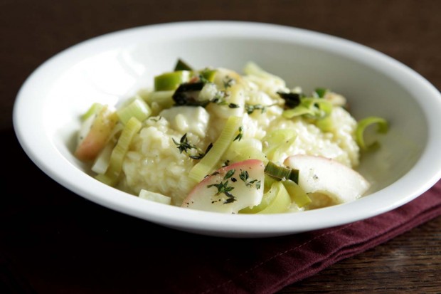 Apfel-Lauch-Risotto mit Brin d’Or