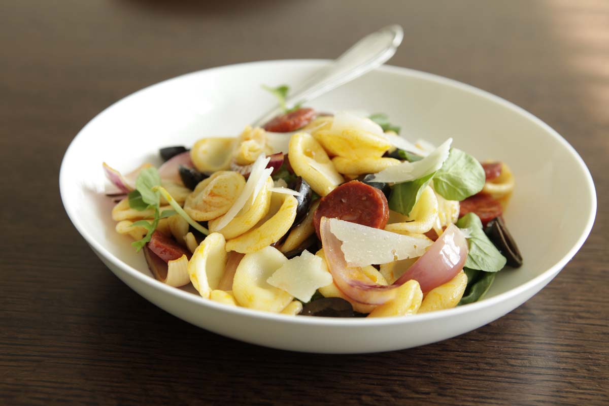 Pasta mit Chorizo und Manchego